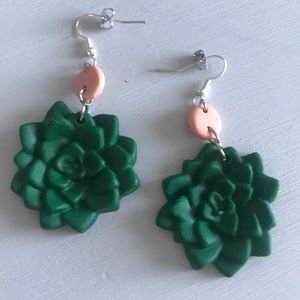 NWT succulent earrings